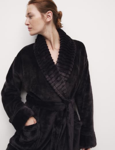 Pure Cotton Towelling Dressing Gown M S Collection M S