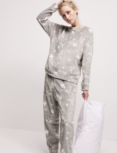 Fleece Hooded Dressing Gown M S Collection M S