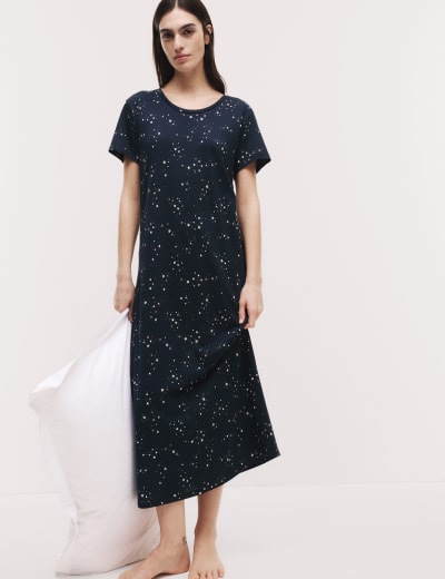 2pk Cotton Rich Printed Long Nightdresses M S Collection M S