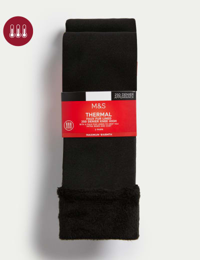 250 Denier Thermal Footless Opaque Tights M S Collection M S