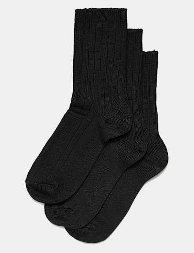 3pk Thermal Heatgen Seamless Toes Ankle High Socks M S Collection M S