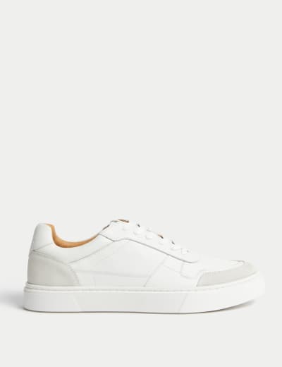 Leather Slip On Trainers with Freshfeet Autograph M S
