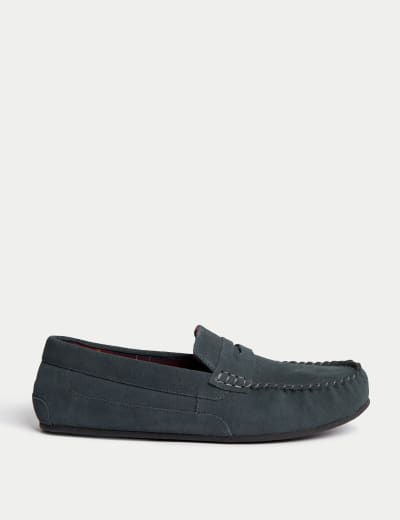Suede Slippers with Freshfeet M S Collection M S