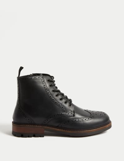 M and s leather boots shop