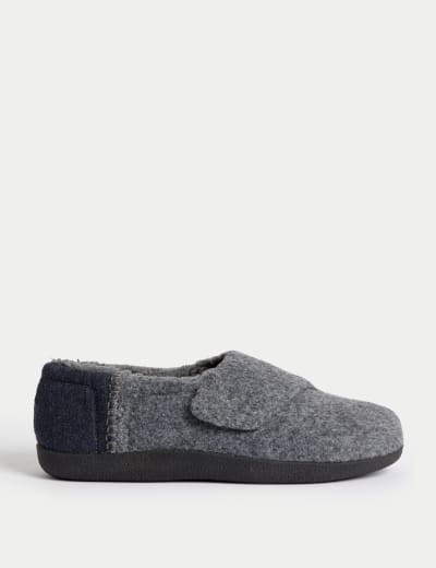 Fleece Lined Slippers with Freshfeet M S Collection M S