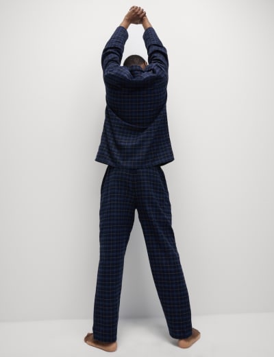 Men s Classic Checked Family Christmas Pyjama Set M S Collection M S