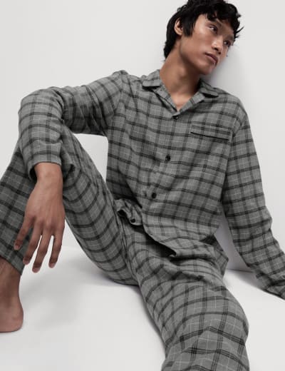 M&s mens brushed cotton pyjamas deals