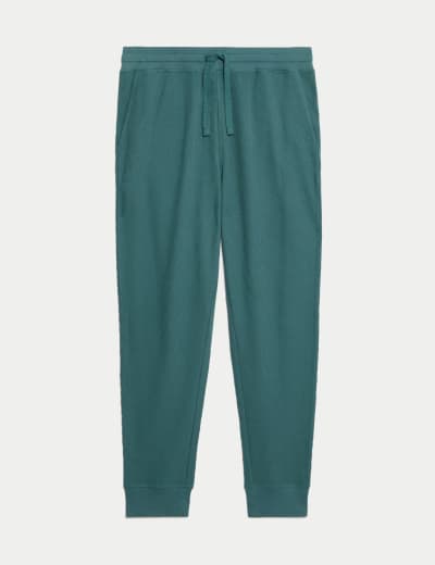Cotton Rich Brushed Checked Jogger Bottoms M S Collection M S