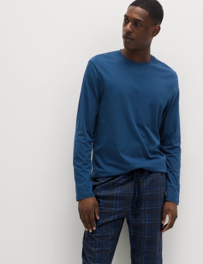 Brushed Cotton Checked Pyjama Set M S Collection M S