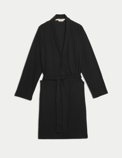 Pure Cotton Waffle Dressing Gown M S Collection M S