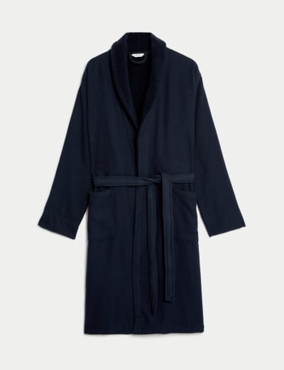 Pure Cotton Waffle Lightweight Dressing Gown M S Collection M S