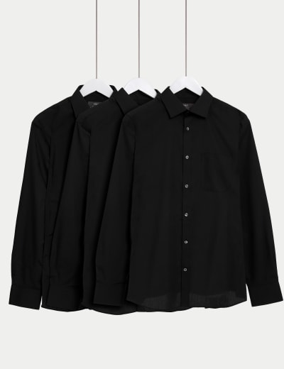 3pk Regular Fit Easy Iron Short Sleeve Shirts M S Collection M S