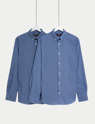 M&s mens casual long sleeve shirts hotsell