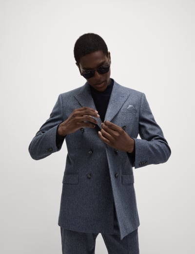 Wool rich double breasted jacket new arrivals