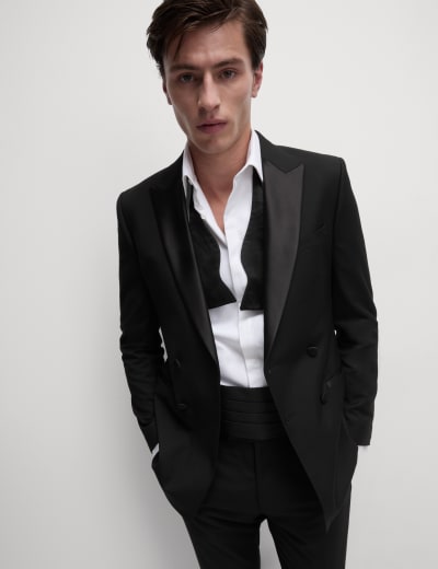 Skinny Fit Stretch Tuxedo Trousers M S Collection M S
