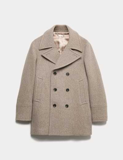 FOLL】super130s wool-cashmere rever coat FOLL】super130s wool