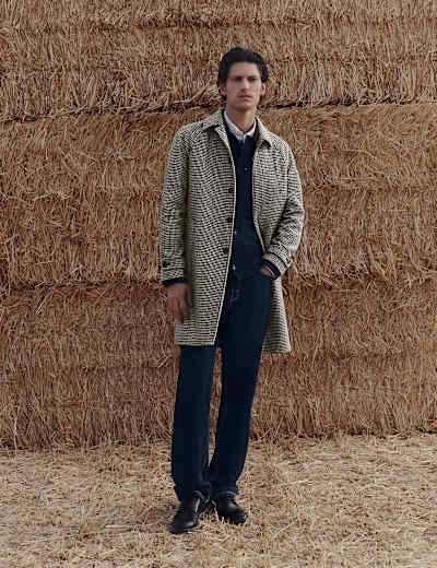 WOOL CHECK TRENCH COAT  Mサイズ 予約商品] WOOL GABARDINE OVERSIZED MAXI TRENCH COAT | ウール