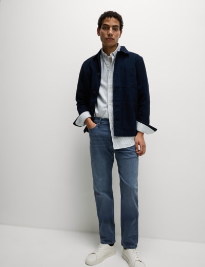 M&s tapered jeans online