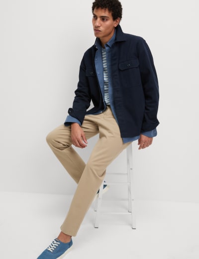 Regular Fit Stretch Chinos | JAEGER | M&S