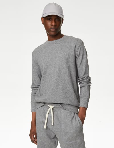 Pure Cotton Crew Neck Sweatshirt M S Collection M S