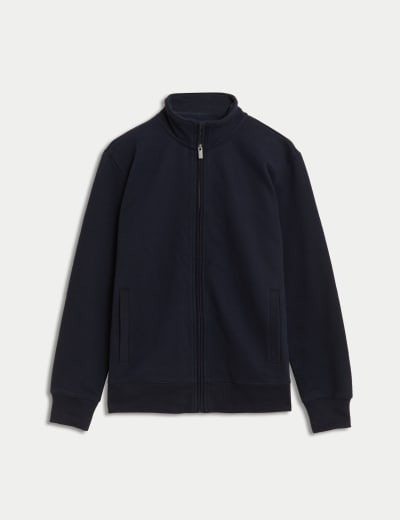 Cotton Rich Colour Block Zip Up Hoodie Goodmove M S