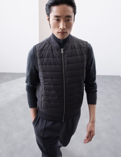 Feather and Down Gilet with Stormwear M S Collection M S