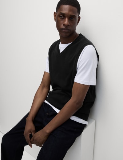 Mens v neck jumpers at m&s clearance