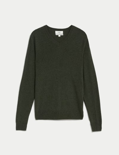 Pure Extra Fine Merino Wool V Neck Jumper Autograph M S