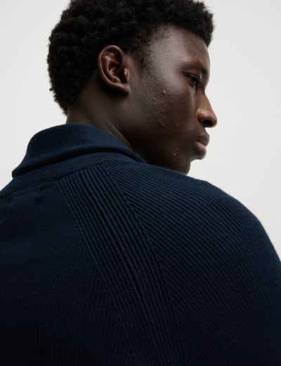 Cable Shawl Collar Cardigan | M&S Collection | M&S