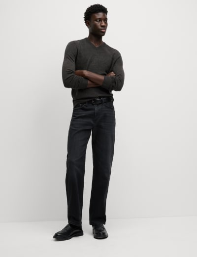 Pure Extra Fine Lambswool V Neck Jumper M S Collection M S