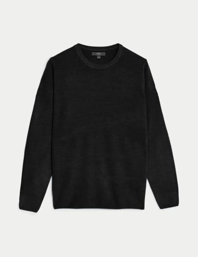 Pure Cotton Crew Neck Jumper M S Collection M S