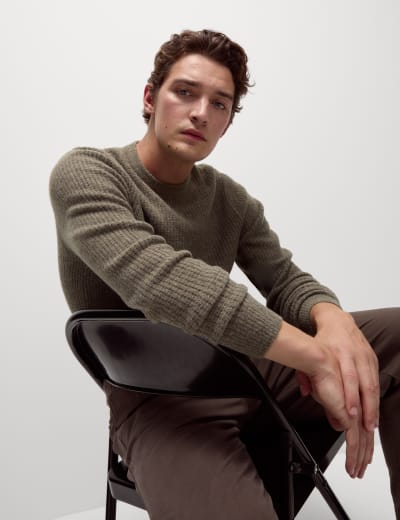 Pure Extra Fine Lambswool Crew Neck Jumper M S Collection M S