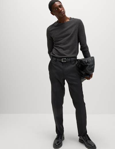 Regular Fit Trouser with Active Waist M S Collection M S