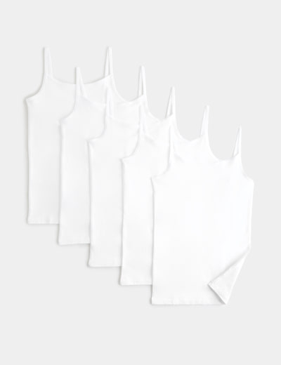 Canotte Cotone Marks & Spencer Bambini - Confezione Da 5 Pezzi