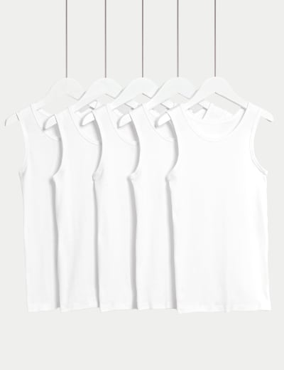 Marks and spencer white vest outlet