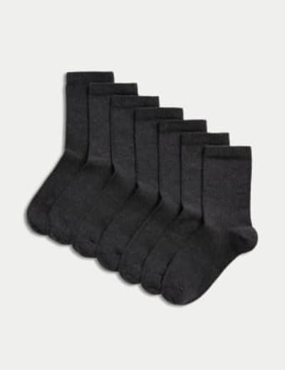 7pk of Ankle School Socks M S Collection M S