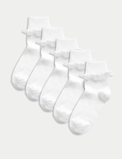 Ladies frilly trainer socks online