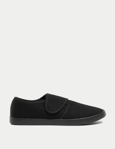 Kids Canvas Riptape Plimsolls 7 Small 5 Large Clarks M S