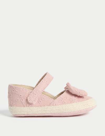 Strawberry Riptape Pram Shoes (0-18 Mths) | M&S Collection | M&S