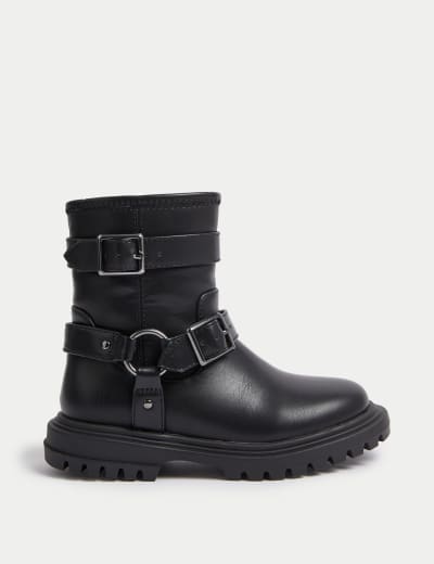 Kids Patent Freshfeet Boots 1 Large 6 Large M S Collection M S