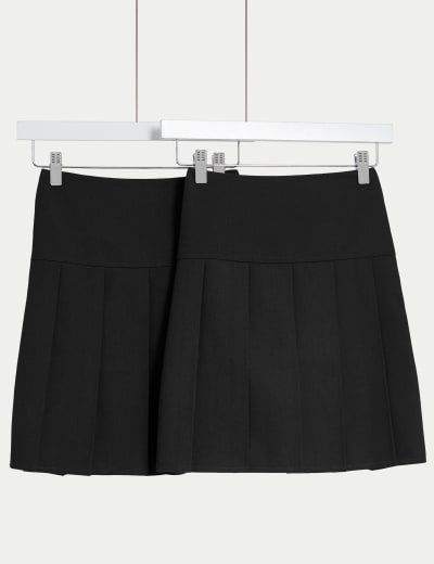2pk Girls Jersey Skater School Skirts 2 18 Yrs M S Collection M S