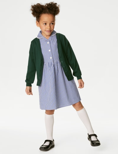 Girls green school cardigan shop