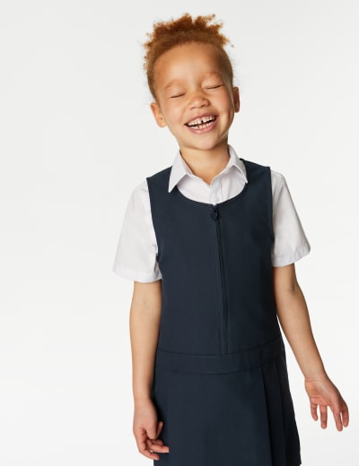 Girls Pure Cotton Striped School Dress 2 14 Yrs M S Collection M S