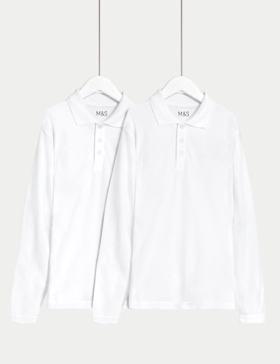 Boys white school polo shirts best sale