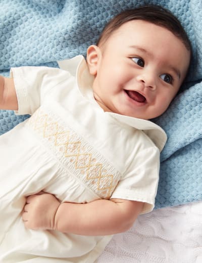 Pure Cotton Embroidered Christening Gown 7lbs 1 Yrs M S Collection M S