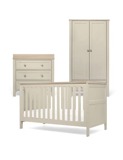 Atlas 3 Piece Cotbed Range with Dresser and Wardrobe Mamas Papas M S