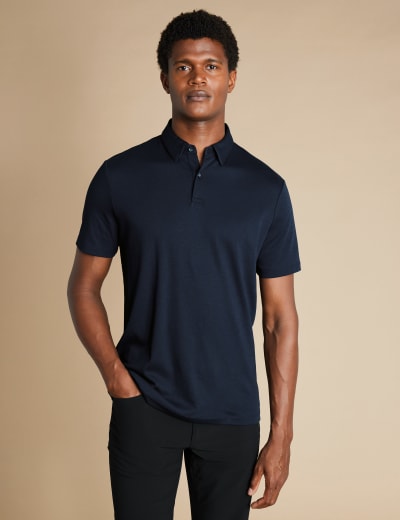 Button down collar polo store