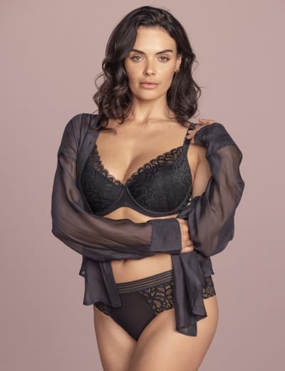 Halo Floral Lace Non Wired Plunge Bra | Wacoal | M&S