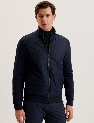 Wool Blend Double Collar Padded Jacket M S Collection M S