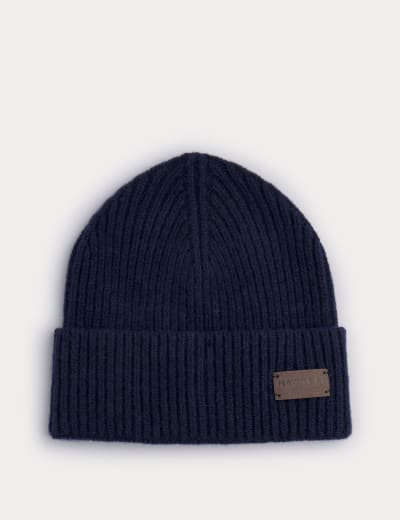 Pure Merino Wool Beanie Hat Hackett M S